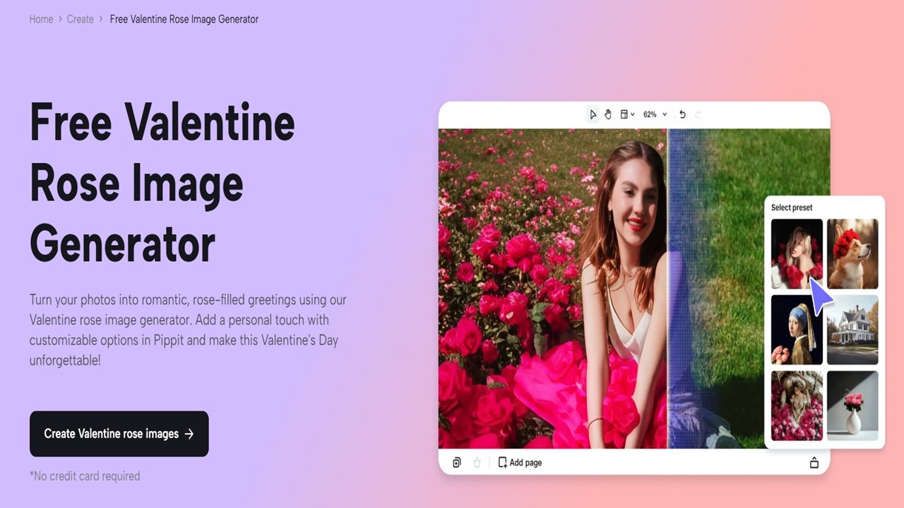 How to Transform Photos into Stunning Valentine’s Day Art with Pippit AI by CapCut